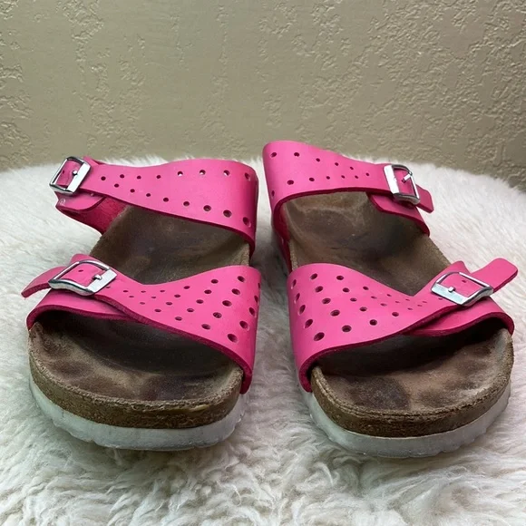 Birkenstock Birki’s Hot Pink Slide Sandal - Picture 2 of 6